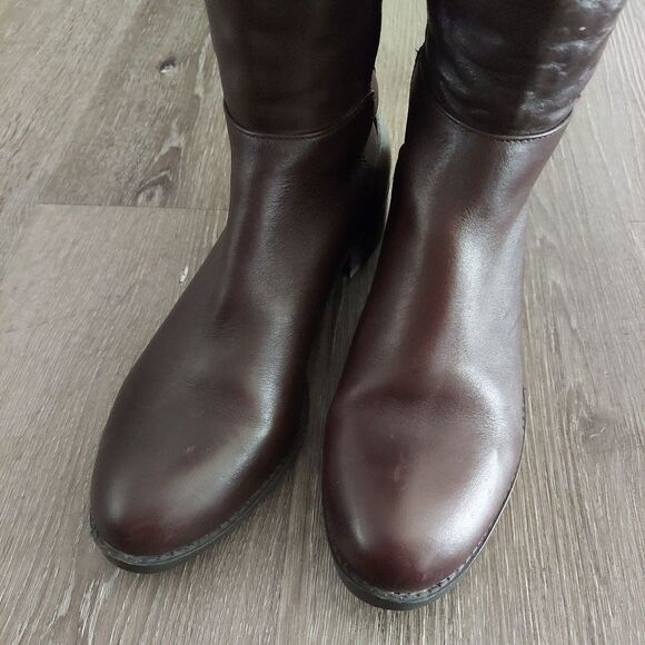 Vince Camuto Kellisi Tall Brown Leather Boot 6.5 - Picture 4 of 8